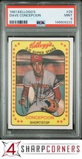 1981 KELLOGG'S #28 DAVE CONCEPCION REDS PSA 9