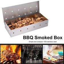 BBQ Smoke Box Stainless Steel For Wood Chips Grill Gas Charcoal Smoker Grills
