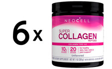 6 x NeoCell Super Collagen Peptides Type 1 & 3, Unflavored - (108,32 EUR/kg)
