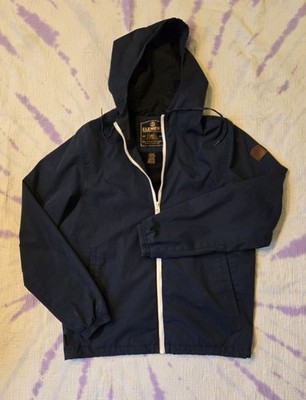 Element Wolfeboro Collection Jacket Mens M Navy Blue Hooded Zip Lined Canvas