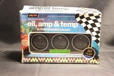 Vintage Make Waves Hi-performance Oil Amp Temp Gauge Set - Auto Boxed
