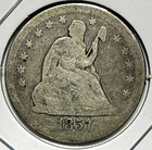 1857 O Seated Liberty Quarter  - Free Shipping - (3-28)