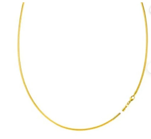14k Yellow Gold 17" Round Omega 1.50mm  6.7 Grams Chain/Necklace Screw off Lock