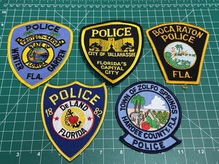 Florida Police Patch Lot of 5