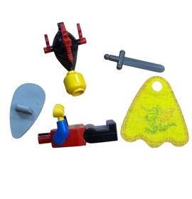 LEGO Systems Castle Dragon Master Knight red plumes Cas219 with horse 6076