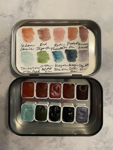 Daniel Smith Primatek Watercolor Set 10 Quarter Pans gorgeous colors 