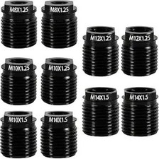 10Pcs Gear Shift Knob Adapter Kit, Universal Aluminum Alloy M10x1.25 M12 M14 Thr