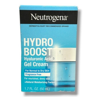 Neutrogena Hydro Boost Hyaluronic Acid Gel Cream Normal to Dry Skin F-F 1.7oz.