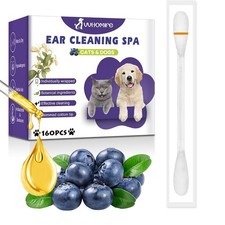 2-in-1 Pet Ear Cleaner Swabs   Natural  Gentle Ear Cleaner for Dogs  Cats  ...