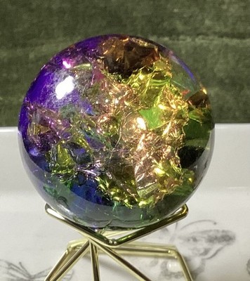 Kristall Multi Colour Crackle kleine Kugel