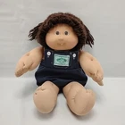 Vintage  Cabbage Patch Kids Girl Doll Brown Hair Eyes W/ Outfit OK Tooth Dimples