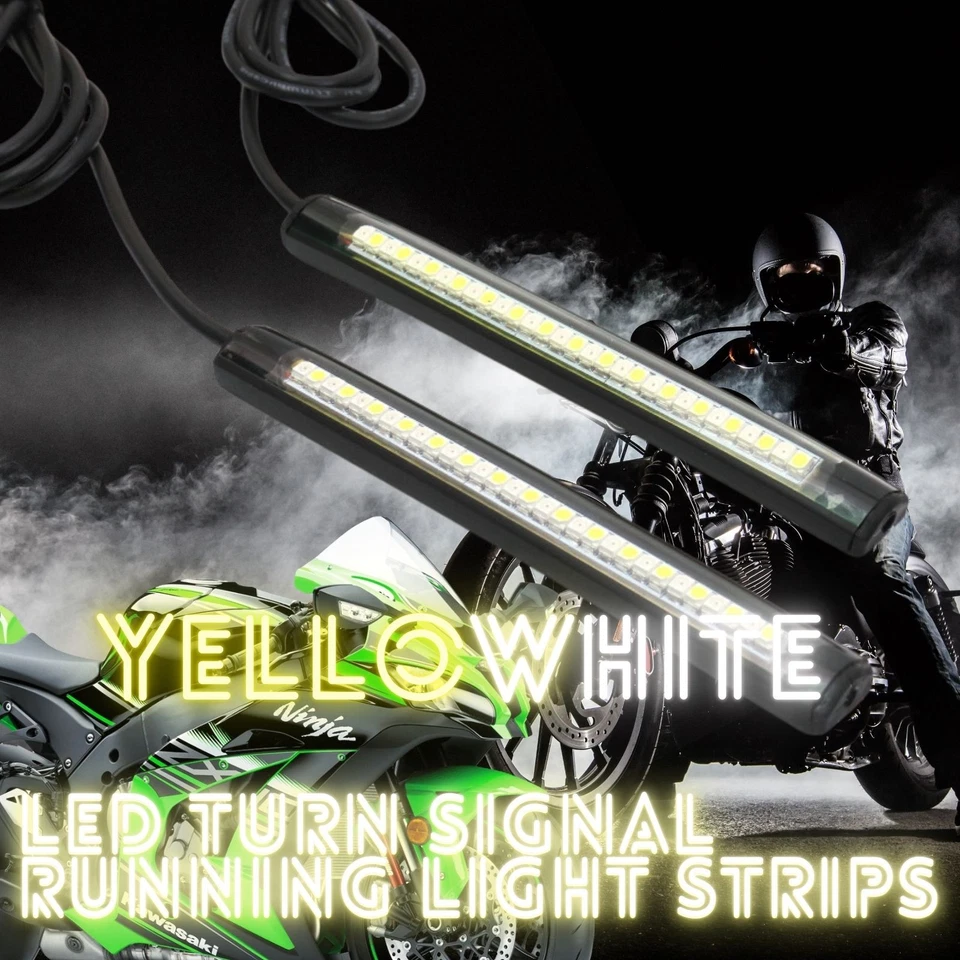 Luz de seta e de circulação LED de 12 cm para Kawasaki Ninja, série Z, Versys e mais - Imagem 2 de 4