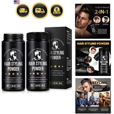 Hair Styling Powder for Men, 1.05oz of 2Pack Volumizing Texture Powder for Al...