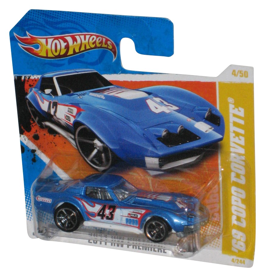 Hot Wheels 2011 New Models 4/50 Blue '69 Copo Corvette Toy Car 4/244 - (Short Ca