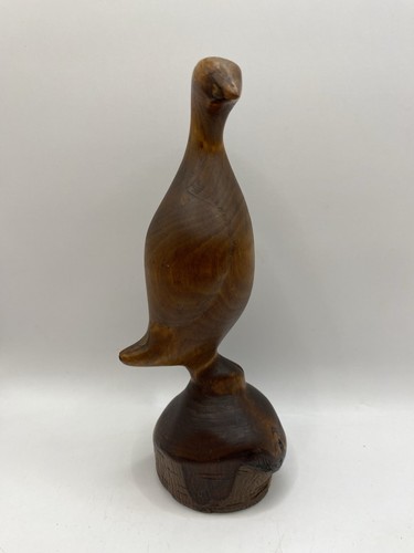 "Escultura de pájaro tallada a mano estilo suroeste 7"" arte popular"