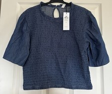 JDY Blue Denim Look Cotton Summer Top Size XXL 16/18 BNWT