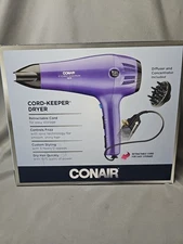 Conair Cord Keeper Blow Dryer, 1875 watt RETRACTABLE CORD, Ionic Technology