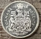 1964 Canada Proof Like 50 Cents .800 Silver Coin