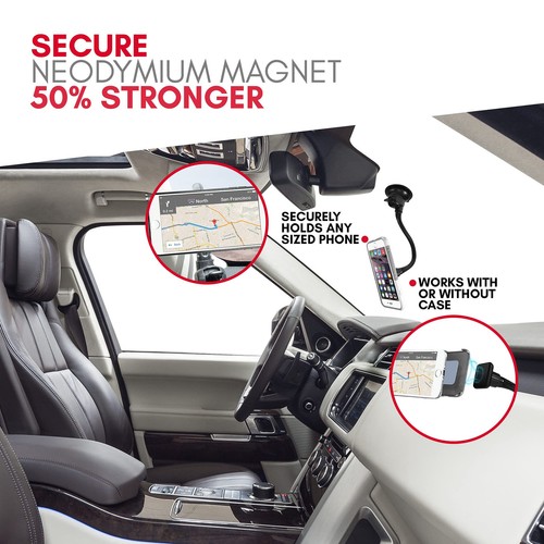 Windshield Phone Mount for Car Magnetic - Suction Cup Window Mount Phone Hold... - Picture 3 of 9
