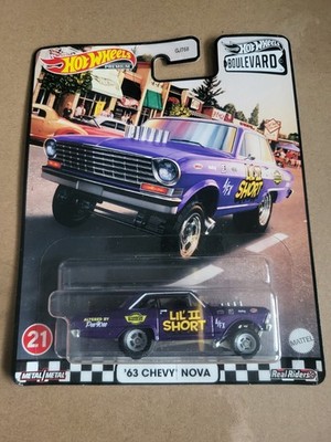 Hot Wheels Premium Boulevard #31 63 Chevy Nova 1:64 Real Riders