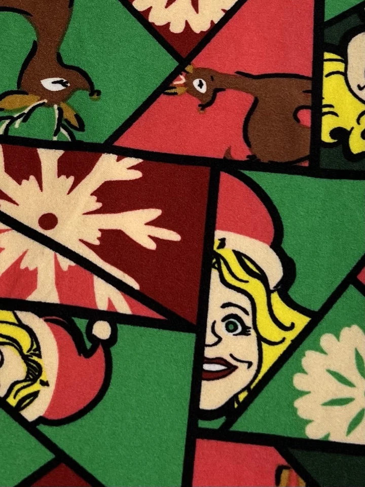 LuLaRoe Leggings TC Tall Curvy Christmas Holiday ELF REINDEER Santa Mosaic SOFT - Image 2 of 4