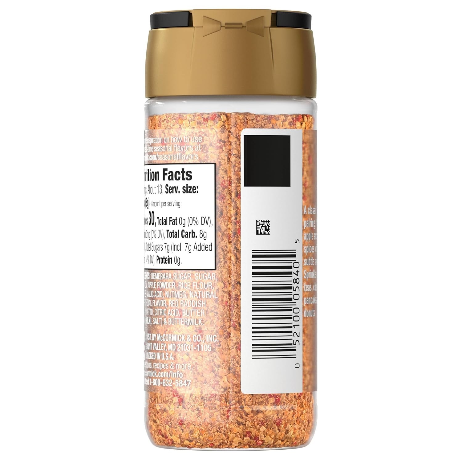 McCormick Finishing Sugar, Apple Cider, Limited Edition,3.61 oz