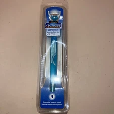REACH Access Daily Flosser w/ 4 Disposable Snap-on heads New Blue Floss Handle