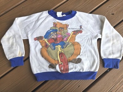 VTG 1986 An American Tail Shirt Juvenile Boys 7 Sears Fievel Tiger Movie Promo