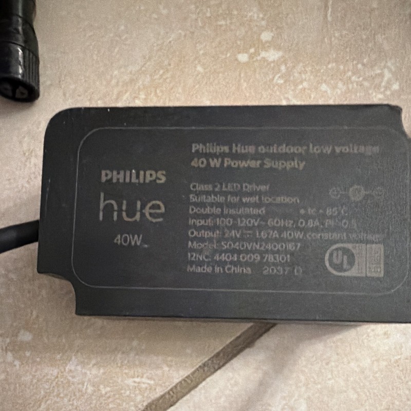 Philips Hue Outdoor Low Voltage Power Supply 40W 24V DC UL S040VN2400167