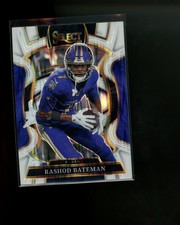 2025 Panini Select White Shock Prizm #62 Rashod Bateman #d 604/799
