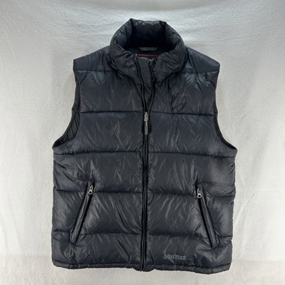 Marmot Goose Down Puffer Nylon Vest Men s Size Medium Small Tear