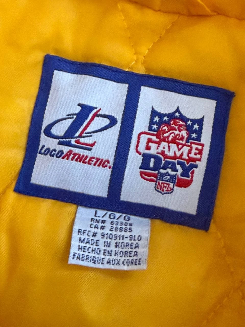 Vintage 90s Logo Athletic Green Bay Packers Puffer Jacket Mens Large NFL image 4