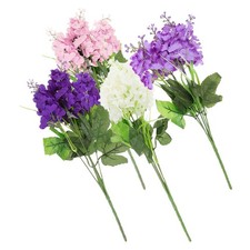 4 Pcs Fleurs De Lys Artificielles En Soie Composition Faux