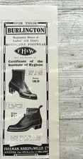 Burlington Footwear Freeman Hardy Willis Leicester 1916 antique print advert