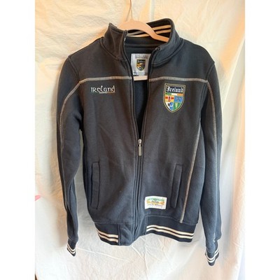 Retro Irish Heritage Collection Track Jacket Navy Blue Full Zip Ireland XS