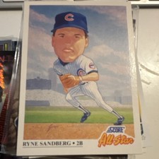 SCORE 1990 All Star Ryne Sandberg #665 Chicago Cubs Insert Baseball Card