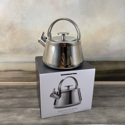 Williams Sonoma Stainless-Steel Whistling Tea Kettle 1.5-Qt. Silver Scuffed Read