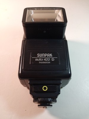Sunpak Auto 422D Thyristor Electronic Camera Flash Unit Tested Working