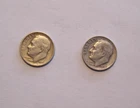 1940-S 1952-Filled D Roosevelt Dimes, lot of 2, 90% silver circulated free ship