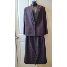 Vintage 1950s Tailored by Handmacher Wool Skirt Suit Set Size 14 USA