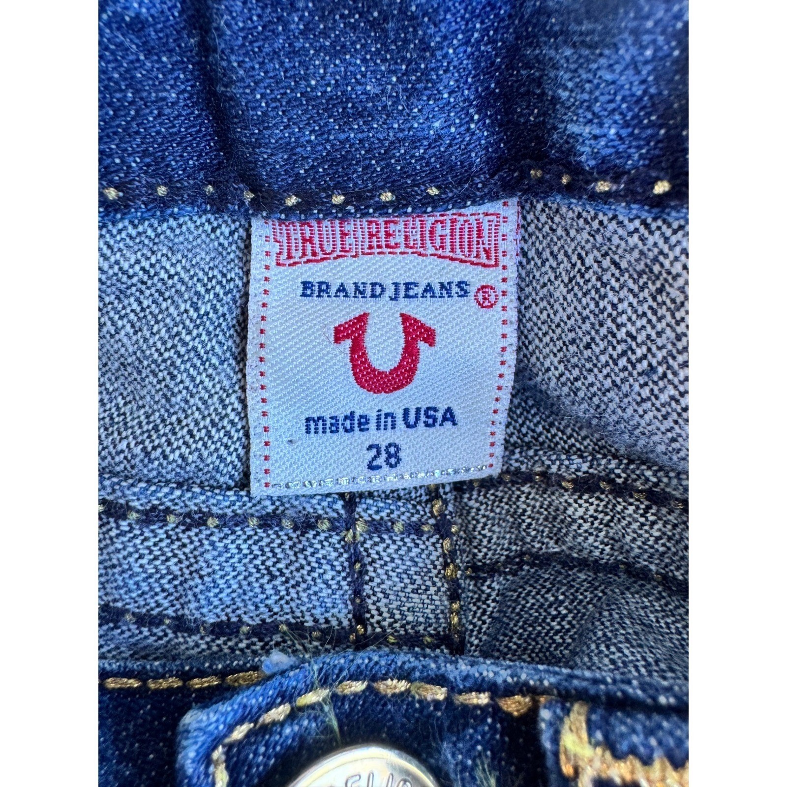 True Religion Womens New Studded Bootcut Dark Wash Denim Jeans Luxury Y2k thumbnail 8