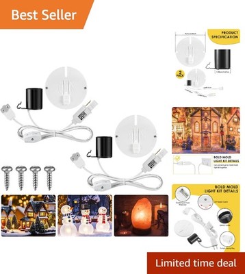 2 Set Blow Mold Light Kit Replacement, E27 E26 Single Light Cord Kit | Blow M...