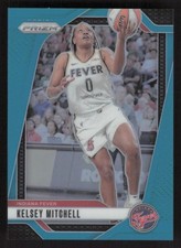 2024 Panini Prizm WNBA #64 Kelsey Mitchell Teal Prizms #/49