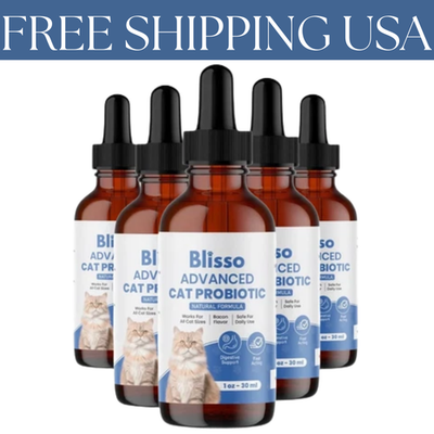 #ad Blisso Advanced Cat Probiotic Drops – Digestive Support for Cats 5 Packs $58.99
