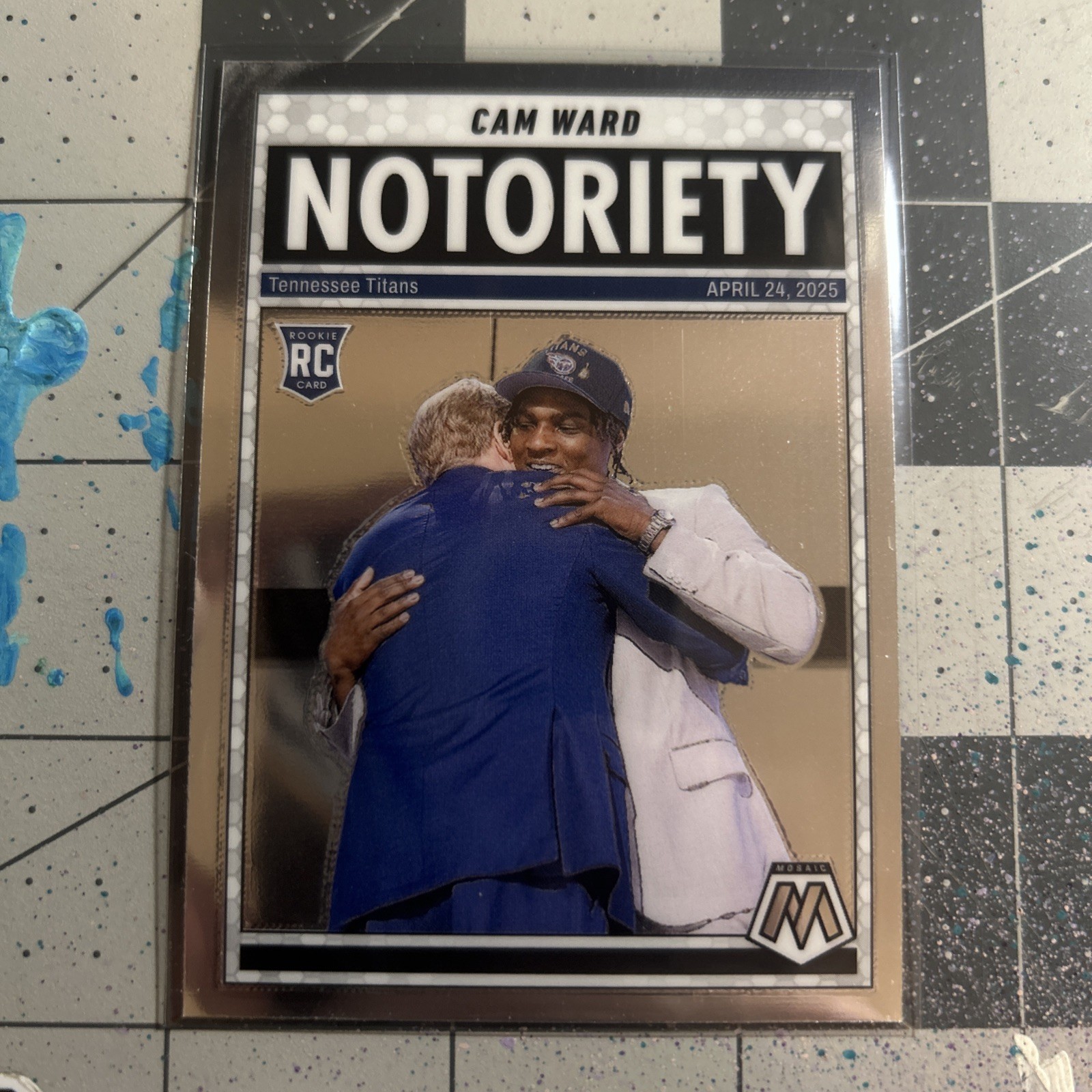 2025 Panini Mosaic - Cam Ward #17 - Notoriety Insert - Titans RC