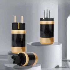 Carbon Fiber Housing Power Plug HiFi Supply Mains US/ EU Power Cable Connector