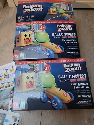 2x Balloon Zoom Balloon-Powered Flying & Racing-Leuchten Im Dunkeln ***OVP***