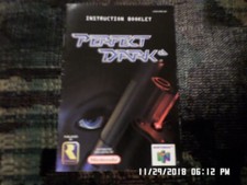 Perfect Dark Nintendo 64 Instruction Manual Booklet Only... NO GAME