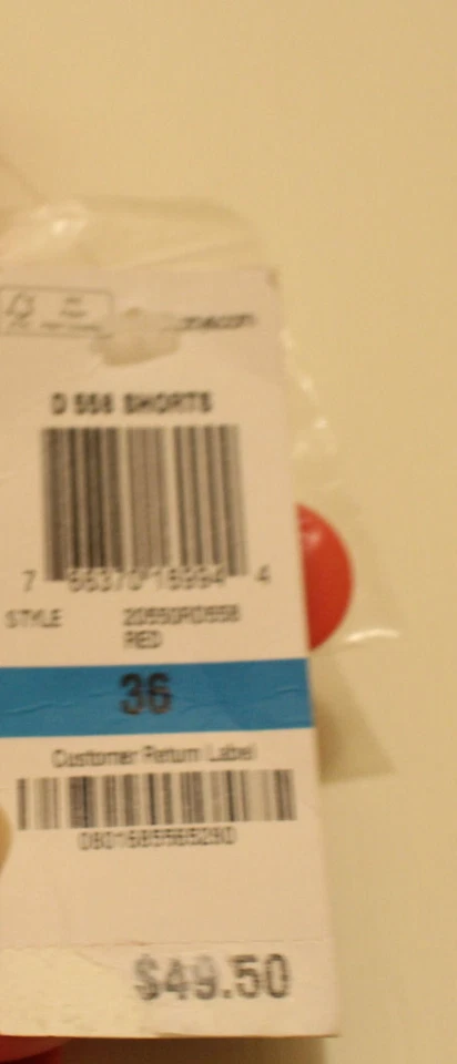 NOVO COM ETIQUETAS Shorts Masculino Vermelho por Club Room Cintura 36"   - Imagem 3 de 4