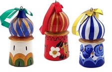 Church Domes Wooden Handmade Russian Christmas Ornaments Khokhloma Gzel Designs